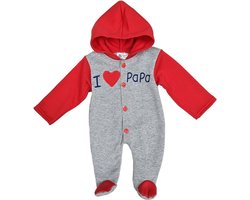 Supercool - Sweat Boxpak met capuchon - I love Papa - Mt 68