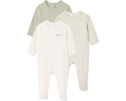 Vertbaudet Set van 3 pyjama's baby van biologisch katoen