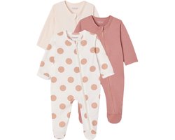 Vertbaudet Set van 3 pyjama's van jersey met rits BASICS
