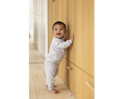Wafel pyjama Feetje grijs melange - Maat 86