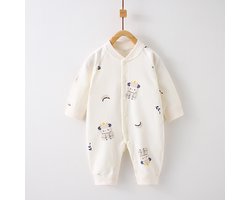 Zachte katoenen rompertjes voor pasgeborenen, comfortabel en zacht, geschikt voor zowel jongens als meisjes.Hartvormige beer-80cm