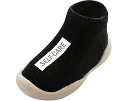Antislip baby schoentjes - eerste loopschoentjes – Completebabyuitzet - maat 20,5 – 12-18 maanden - 13 cm - zwart