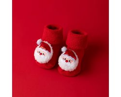 Antislip baby sokjes - Kerst limited edition - 0-12 maanden – 11 cm - Katoen - Ademend - Antislip sokken - Baby slofjes - Baby slofjes antislip - Baby sokjes - Babysokjes - Kerstman