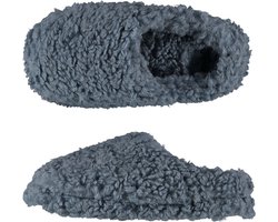 Apollo - Pantoffels kinderen - Teddy - Blauw - Maat 35/36 - Pantoffels meisjes - Pantoffels jongens