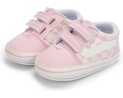 Baby schoentjes - babysneakers van Completebabyuitzet - klittenband met veter - Schoenmaat 20-21 - 12-18 maanden - (13cm) - roze