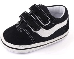 Baby schoentjes - babysneakers van Completebabyuitzet - klittenband - Schoenmaat 20-21 - 12-18 maanden - (13cm) - zwart