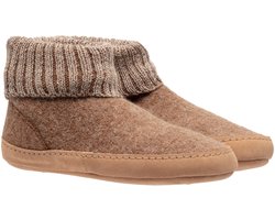 Bergstein Cozy Lux Sloffen - Pantoffels voor dames, heren en kinderen - 100% Zuiver scheerwol - Brown