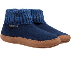 Bergstein Cozy Lux Sloffen - Pantoffels voor dames, heren en kinderen - 100% Zuiver scheerwol - Dark Blue
