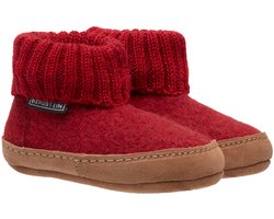 Bergstein Cozy Lux Sloffen - Pantoffels voor dames, heren en kinderen - 100% Zuiver scheerwol - Red