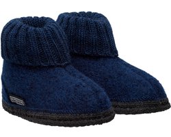 Bergstein Cozy Sloffen - Pantoffels voor dames, heren en kinderen - 100% Zuiver scheerwol - Dark Blue