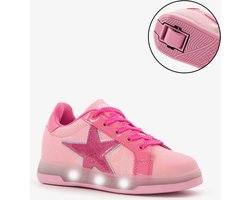 Breezy Rollers Kinder Sneakers met Wieltjes - Lichtroze LED - Schoenen met wieltjes - Rolschoenen - Maat: 35