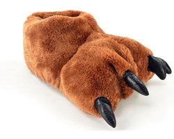 Dierenpantoffel dierenpoot-bruin -maat 38-39