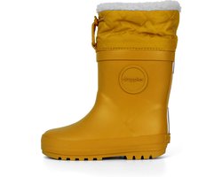 Druppies Winterlaarzen Kinderen - Gevoerde Regenlaarzen - Snowboots - Okergeel - Maat 34