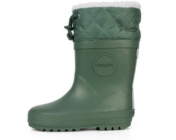 Druppies Winterlaarzen Kinderen - Gevoerde Regenlaarzen - Snowboots - Olijfgroen - Maat 24