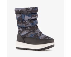 Gevoerde kinder snowboots zwart blauw - Maat 30 - Uitneembare zool - Moonboots