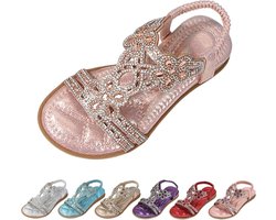 Glitter Meisjes Sandalen Met Strass - Zomer & Strandcomfort