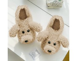 Grappige pantoffels | Honden sloffen | One size fits all maat 40 t/m 46 voor Kinderen, Dames en Heren | Pantoffel dierensloffen | Pluche dierenpantoffels | zachte binnenschoenen | Sloffen en Pantoffels maat 40, 41, 42, 43, 44, 45, 46
