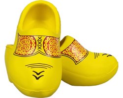Hollandse kunststof draagklomp – Traditioneel boerenmotief – Geel - EVA - 44
