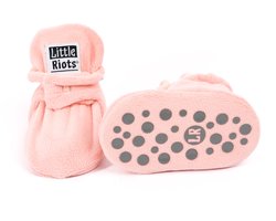 Little Riots - Babyslofjes - Fleece Stepper - Antislip - Roze - 6-12 Maanden (11,5cm) - Schoenmaat 18-19