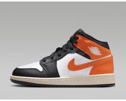 Nike Air Jordan 1 Mid (GS) - Zwart/Oranje - Unisex - Maat 40