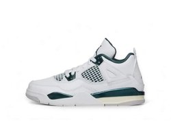 Nike Jordan 4 Retro - Limited Edition - Kids - Wit/Groen - Maat 30 - Doos Zonder Deksel