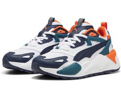 Puma Kinder Schuhe Low RS-X Efekt Kids Jr 395550 Puma White-Club Navy-38,5