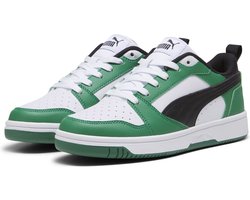 PUMA Puma Rebound V6 Lo Jr Unisex Sneakers - PUMA White-PUMA Black-Archive Green