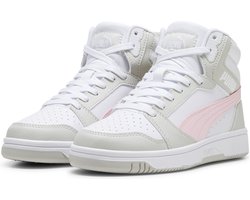 PUMA Puma Rebound V6 Mid Jr Unisex Sneakers - PUMA White-Frosty Pink-Sedate Gray