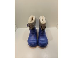 Regenlaarzen met voering - Laarzen gevoerd - Blauw - Maat 32/33- snowboots