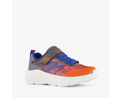 Skechers Microspec Velocity jongens sneakers oranje blauw - Maat 28