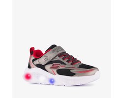 Skechers Skechers Meteor-Lights jongens sneakers met lichtjes - Grijs - Uitneembare zool - Maat 33