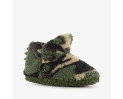 Thu!s hoge jongens pantoffels met camouflageprint groen - Maat 31 - Sloffen