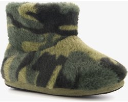 Thu!s kinder sloffen met camouflage print - Groen - Pantoffels - Maat 28/29