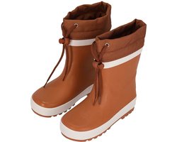 XQ - Regenlaarzen Kinderen - Fleece voering - Bruin - Regenlaarzen met voering - Unisex - Maat 23/24
