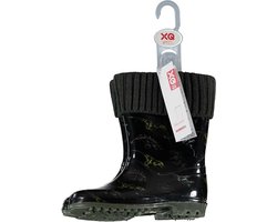 XQ Snowboots kinderen - gevoerde kinderlaars - groen print - maat 29