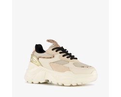 Blue Box dad sneakers meisjes beige goud - Maat 35 - Uitneembare zool
