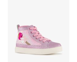 Blue Box hoge meisjes sneakers met glitters en pailletten roze - Maat 31