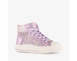 Blue Box hoge meisjes sneakers met glitters paars - Maat 31 - Uitneembare zool