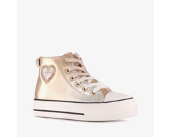 Blue Box hoge meisjes sneakers metallic goud - Maat 33