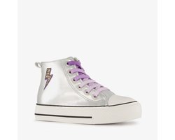 Blue Box hoge meisjes sneakers metallic zilver - Maat 34