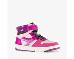 Blue Box hoge meisjes sneakers roze met glitters - Maat 35