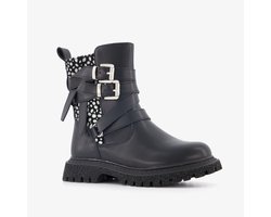 Blue Box meisjes biker boots met stippen zwart - Maat 31