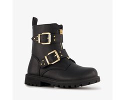 Blue Box meisjes biker boots met studs zwart - Maat 25