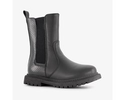 Blue Box meisjes Chelsea boots met croco dessin zwart - Maat 24