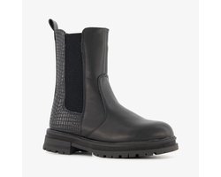 Blue Box meisjes Chelsea boots met croco dessin zwart - Maat 36