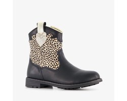 Blue Box meisjes cowboylaarsjes met luipaardprint zwart - Maat 22
