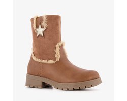 Blue Box meisjes enkellaarsjes met imitatiebont cognac - Maat 36