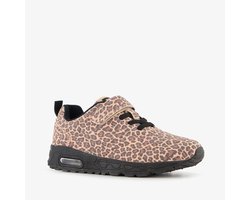 Blue Box meisjes sneakers met airzool en panterprint bruin - Maat 31