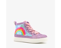 Blue Box meisjes sneakers met glitters en regenboog paars - Maat 32 - Uitneembare zool