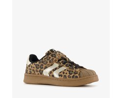 Blue Box meisjes sneakers met luipaardprint en metallic - Bruin - Maat 30